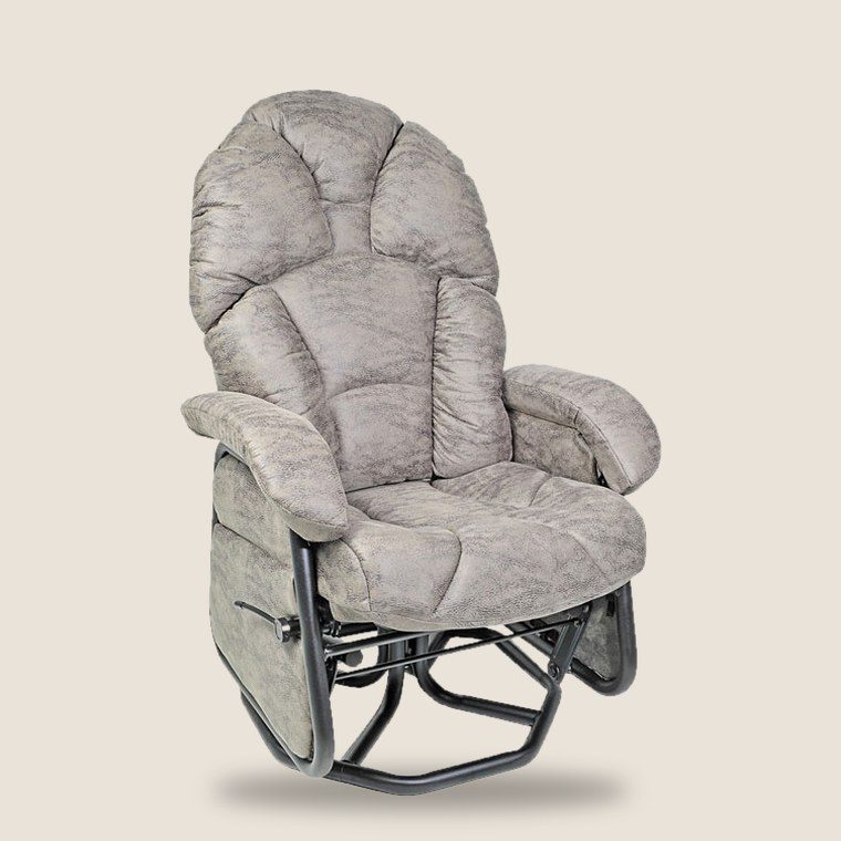 Fauteuil PEL modèle 111102, tissu gris pâle
